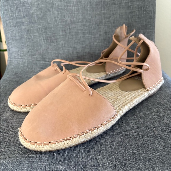 Eileen Fisher | Lace-Up Leather Espadrille Sandal | Size 11 - Picture 2 of 10